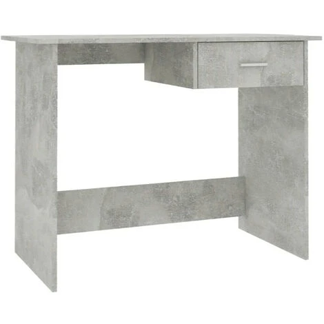 LES TENDANCES Bureau 1 Tiroir Bois Gris Béton Athena 3 LES TENDANCES Bureau 1 Tiroir Bois Gris Béton Athena