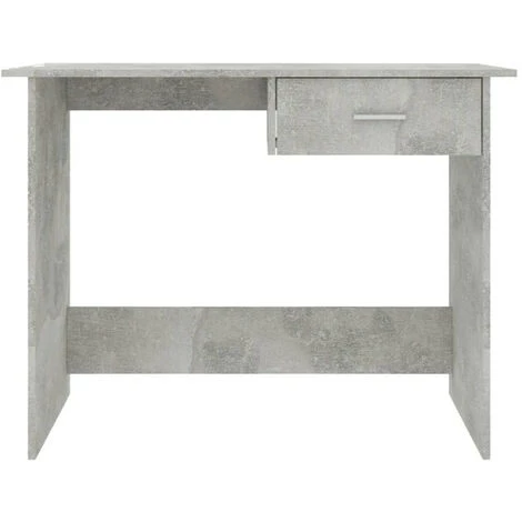 LES TENDANCES Bureau 1 Tiroir Bois Gris Béton Athena 6 LES TENDANCES Bureau 1 Tiroir Bois Gris Béton Athena – Image 4