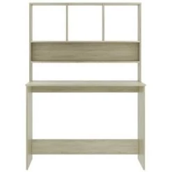 LES TENDANCES Bureau 4 étagères Chêne Clair Cayla -France Bureau Soldes 2022 66902766 4