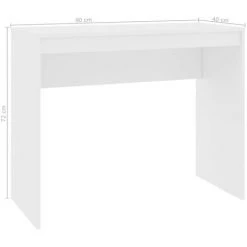 LES TENDANCES Bureau Bois Blanc Studano 90 Cm -France Bureau Soldes 2022 66903217 5