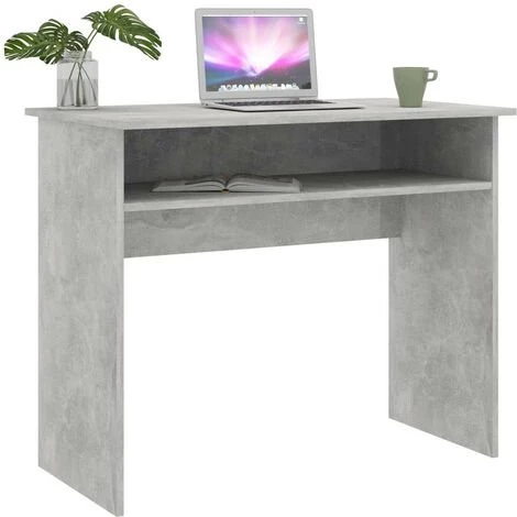 LES TENDANCES Bureau Gris Béton 90x50x74 Cm 3 LES TENDANCES Bureau Gris Béton 90x50x74 Cm