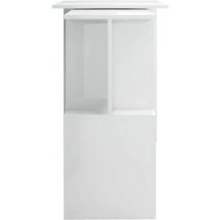 LES TENDANCES Bureau D'angle Blanc Brillant 200x50x76 Cm -France Bureau Soldes 2022 66903634 5