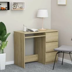 LES TENDANCES Bureau Chêne Sonoma 90x45x76 Cm 8 LES TENDANCES Bureau Chêne Sonoma 90x45x76 Cm -France Bureau Soldes 2022 66903640 2