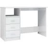 LES TENDANCES Bureau Avec Tiroirs Blanc Brillant 110x50x76 Cm -France Bureau Soldes 2022 66903809 1