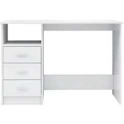 LES TENDANCES Bureau Avec Tiroirs Blanc Brillant 110x50x76 Cm 10 LES TENDANCES Bureau Avec Tiroirs Blanc Brillant 110x50x76 Cm -France Bureau Soldes 2022 66903809 4