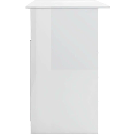 LES TENDANCES Bureau Avec Tiroirs Blanc Brillant 110x50x76 Cm 7 LES TENDANCES Bureau Avec Tiroirs Blanc Brillant 110x50x76 Cm – Image 5