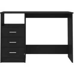 LES TENDANCES Bureau Avec Tiroirs Noir 110x50x76 Cm -France Bureau Soldes 2022 66903813 4