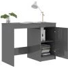 LES TENDANCES Bureau Gris Brillant 100x50x76 Cm -France Bureau Soldes 2022 66904098 1