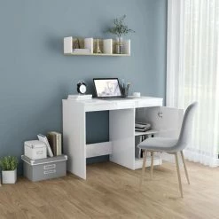 LES TENDANCES Bureau Blanc Brillant 100x50x76 Cm -France Bureau Soldes 2022 66904701 4
