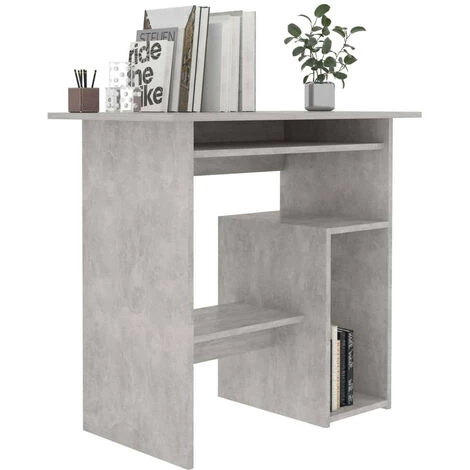 LES TENDANCES Bureau Gris Béton 80 X 45 X 74 Cm 4 LES TENDANCES Bureau Gris Béton 80 X 45 X 74 Cm – Image 2