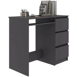 LES TENDANCES Bureau Gris 90x45x76 Cm -France Bureau Soldes 2022 66904708 4