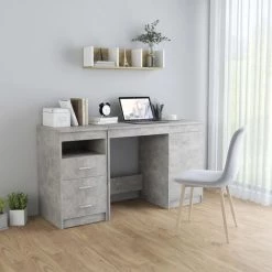 LES TENDANCES Bureau Gris Béton 140x50x76 Cm 8 LES TENDANCES Bureau Gris Béton 140x50x76 Cm -France Bureau Soldes 2022 66908498 2