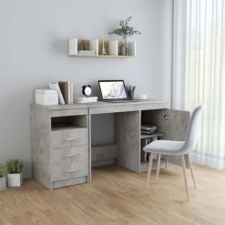 LES TENDANCES Bureau Gris Béton 140x50x76 Cm 9 LES TENDANCES Bureau Gris Béton 140x50x76 Cm -France Bureau Soldes 2022 66908498 3