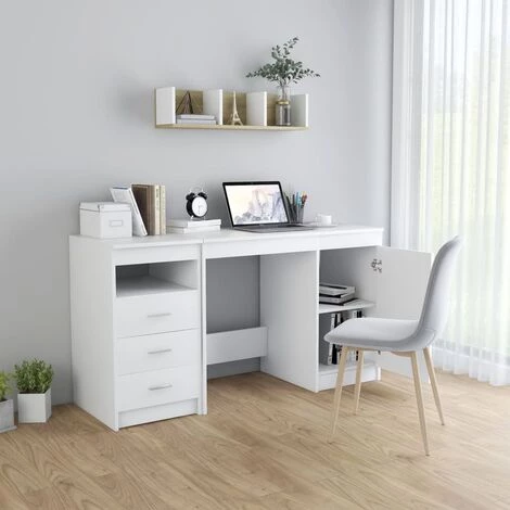 LES TENDANCES Bureau Blanc 140x50x76 Cm 5 LES TENDANCES Bureau Blanc 140x50x76 Cm – Image 3