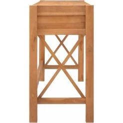 LES TENDANCES Bureau Avec 2 Tiroirs 140x40x75 Cm Bois De Teck Recyclé -France Bureau Soldes 2022 66916288 4