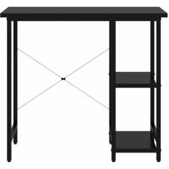 LES TENDANCES Bureau D'ordinateur Noir 80x40x72 Cm MDF Et Métal -France Bureau Soldes 2022 66923746 3