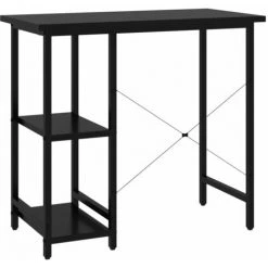 LES TENDANCES Bureau D'ordinateur Noir 80x40x72 Cm MDF Et Métal -France Bureau Soldes 2022 66923746 5