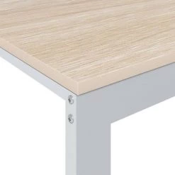 LES TENDANCES Bureau D'ordinateur Blanc Et Chêne 110x60x73 Cm -France Bureau Soldes 2022 66925771 5