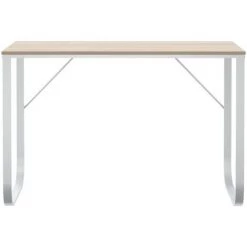 LES TENDANCES Bureau D'ordinateur Blanc Et Chêne 110x60x73 Cm 9 LES TENDANCES Bureau D'ordinateur Blanc Et Chêne 110x60x73 Cm -France Bureau Soldes 2022 66926057 3