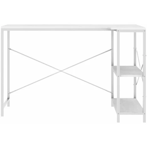LES TENDANCES Bureau D'ordinateur Blanc 110x72x70 Cm 5 LES TENDANCES Bureau D'ordinateur Blanc 110x72x70 Cm – Image 3