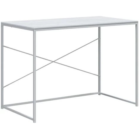 LES TENDANCES Bureau D'ordinateur Blanc 110x60x70 Cm 3 LES TENDANCES Bureau D'ordinateur Blanc 110x60x70 Cm
