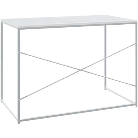 LES TENDANCES Bureau D'ordinateur Blanc 110x60x70 Cm 7 LES TENDANCES Bureau D'ordinateur Blanc 110x60x70 Cm – Image 5