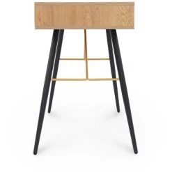 MOBILIER DECO LAURENE - Bureau Industriel 2 Tiroirs En Bois Et Métal Noir - Bois -France Bureau Soldes 2022 66950996 4