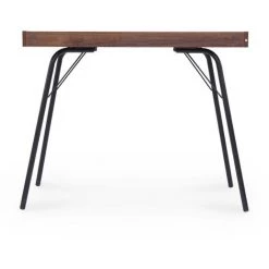 MOBILIER DECO RAILY - Bureau Pupitre Style Industriel En Bois Et Métal - Bois Foncé -France Bureau Soldes 2022 66958326 5