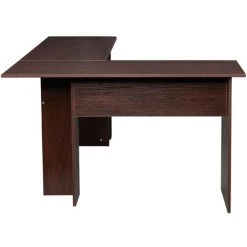 WAHAISON Bureau D'étude De Bureau D'ordinateur à Angle Droit En Bois En Forme De L Avec étagère à Deux Niveaux (marron Foncé) 9 WAHAISON Bureau D'étude De Bureau D'ordinateur à Angle Droit En Bois En Forme De L Avec étagère à Deux Niveaux (marron Foncé) -France Bureau Soldes 2022 66977704 3