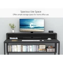 CUBIKER Bureau Gaming Informatique - 120*60*75 Cm Bureau Table Gamer Stable Barre Avec Livre Etagère Rangement, Pied Réglable Pour Travailler, Etudier, Jouer, Chambre, Domicile Style Simple Noir 9 CUBIKER Bureau Gaming Informatique - 120*60*75 Cm Bureau Table Gamer Stable Barre Avec Livre Etagère Rangement, Pied Réglable Pour Travailler, Etudier, Jouer, Chambre, Domicile Style Simple Noir -France Bureau Soldes 2022 66990991 3