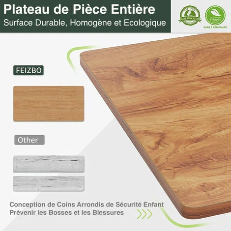 FEZIBO Bureau Assis Debout Électrique Avec 4 Tiroirs - 120*60 Cm Bureau Table Debout Réglable En Hauteur Acier Avec Système Anti-Collision, Support D'écran, Panneau Contrôle Fonctions Mémoires Brun 4 FEZIBO Bureau Assis Debout Électrique Avec 4 Tiroirs - 120*60 Cm Bureau Table Debout Réglable En Hauteur Acier Avec Système Anti-Collision, Support D'écran, Panneau Contrôle Fonctions Mémoires Brun – Image 2