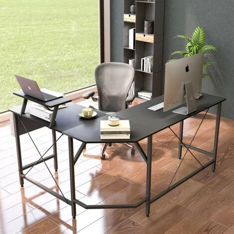 CUBIKER Bureau D'angle Gaming En Forme L - 150*120 Cm Bureau Angle D'Ordinateur Gamer Informatique Avec Support D'écran, Crochet Casque, Poche Rangement Latérale Pour Jouer, Travail, Domicile Noir 5 CUBIKER Bureau D'angle Gaming En Forme L - 150*120 Cm Bureau Angle D'Ordinateur Gamer Informatique Avec Support D'écran, Crochet Casque, Poche Rangement Latérale Pour Jouer, Travail, Domicile Noir – Image 3