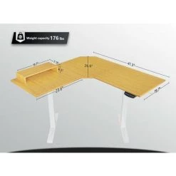 FEZIBO Bureau Assis Debout Électrique En Forme L - 110*110 Cm Bureau D'Angle Debout Réglable En Hauteur 2 Moteurs Avec Système Anti-Collision, Panneau Contrôle à Fonctions Mémoires, Boîte Câble Bamboo 10 FEZIBO Bureau Assis Debout Électrique En Forme L - 110*110 Cm Bureau D'Angle Debout Réglable En Hauteur 2 Moteurs Avec Système Anti-Collision, Panneau Contrôle à Fonctions Mémoires, Boîte Câble Bamboo -France Bureau Soldes 2022 66991875 4