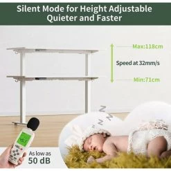 FEZIBO Bureau Assis Debout Électrique 2 Moteurs - Bureau Table Réglable En Hauteur Avec Port USB Et Type C, Système Anti-Collision, Sécurité Enfants, Panneau Contrôle De 4 Fonctions Mémoires, Blanc 11 FEZIBO Bureau Assis Debout Électrique 2 Moteurs - Bureau Table Réglable En Hauteur Avec Port USB Et Type C, Système Anti-Collision, Sécurité Enfants, Panneau Contrôle De 4 Fonctions Mémoires, Blanc -France Bureau Soldes 2022 66991901 5