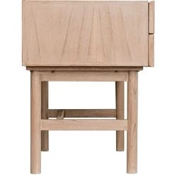 MILIBOO Bureau En Bois Clair Avec Casier Et Tiroirs En Cannage Rotin L120 Cm GALINA - Naturel -France Bureau Soldes 2022 67144482 3