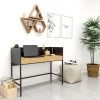 MOBILIER DECO ALPHA - Bureau Avec étagère Et Tiroirs En Bois Et Métal - Bois -France Bureau Soldes 2022 67168502 1