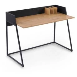 MOBILIER DECO LUIGI - Bureau Compact Avec Organisateur En Bois Et Métal - Bois