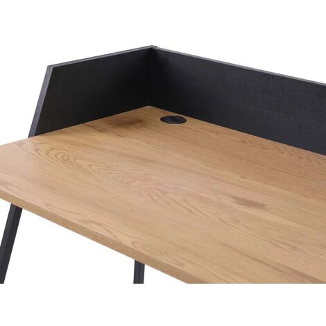 MOBILIER DECO LUIGI - Bureau Compact Avec Organisateur En Bois Et Métal - Bois 6 MOBILIER DECO LUIGI - Bureau Compact Avec Organisateur En Bois Et Métal - Bois – Image 4