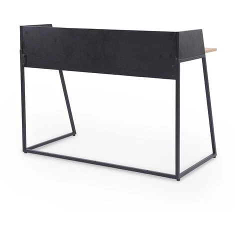 MOBILIER DECO LUIGI - Bureau Compact Avec Organisateur En Bois Et Métal - Bois 7 MOBILIER DECO LUIGI - Bureau Compact Avec Organisateur En Bois Et Métal - Bois – Image 5