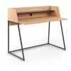 MOBILIER DECO JASPER - Bureau Compact Avec étagère En Bois Et Métal - Bois -France Bureau Soldes 2022 67168587 1