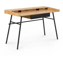 MOBILIER DECO MANOLO - Bureau Pupitre Style Vintage En Bois Et Métal - Bois