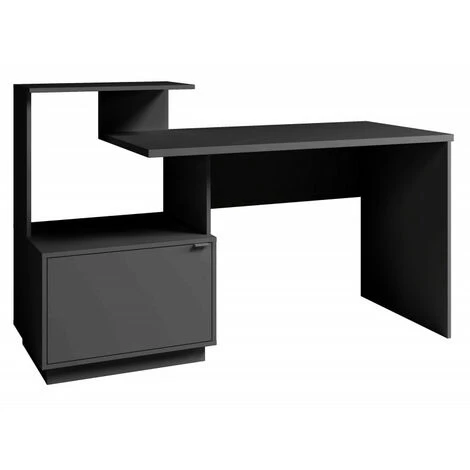 BEAUX MEUBLES PAS CHERS Bureau Et Rangement Intégré Noir 5 BEAUX MEUBLES PAS CHERS Bureau Et Rangement Intégré Noir – Image 3