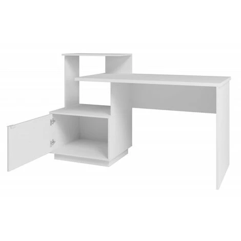BEAUX MEUBLES PAS CHERS Bureau Et Rangement Intégré Blanc 7 BEAUX MEUBLES PAS CHERS Bureau Et Rangement Intégré Blanc – Image 5