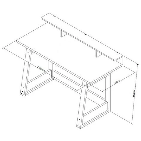 BEAUX MEUBLES PAS CHERS Bureau Et Surmeuble 135 Cm Chêne Et Noir 6 BEAUX MEUBLES PAS CHERS Bureau Et Surmeuble 135 Cm Chêne Et Noir – Image 4