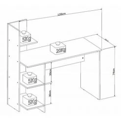 BEAUX MEUBLES PAS CHERS Bureau Et Rangement Intégré Blanc Châtaignier 11 BEAUX MEUBLES PAS CHERS Bureau Et Rangement Intégré Blanc Châtaignier -France Bureau Soldes 2022 67176003 5