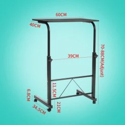 Fantablau Table De Bureau Réglable Pour Ordinateur Portable Table De Lit L.60 X 40 X 88 Cm Noir Max 30KG -France Bureau Soldes 2022 67286939 5