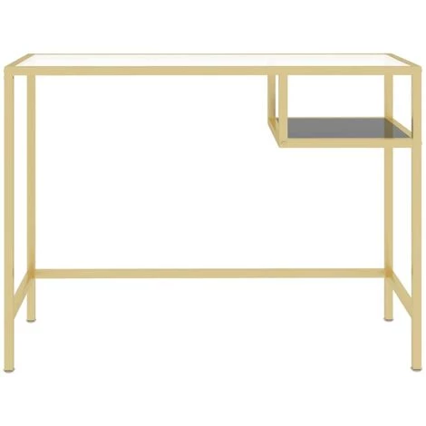 TRUE DEAL Bureau D'ordinateur Transparent 100x36x74 Cm Verre Trempé 5 TRUE DEAL Bureau D'ordinateur Transparent 100x36x74 Cm Verre Trempé – Image 3