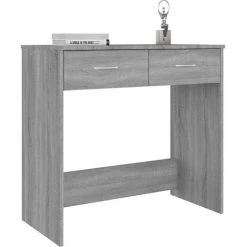 TRUE DEAL Bureau Sonoma Gris 80x40x75 Cm Bois D'ingénierie -France Bureau Soldes 2022 67298405 3