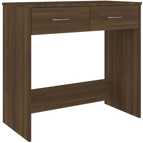 TRUE DEAL Bureau Chêne Marron 80x40x75 Cm Bois D'ingénierie 4 TRUE DEAL Bureau Chêne Marron 80x40x75 Cm Bois D'ingénierie – Image 2
