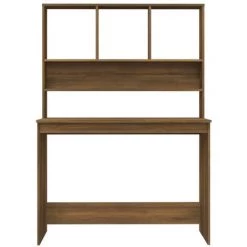 TRUE DEAL Bureau Et étagères Chêne Marron 110x45x157 Cm Bois D'ingénierie 9 TRUE DEAL Bureau Et étagères Chêne Marron 110x45x157 Cm Bois D'ingénierie -France Bureau Soldes 2022 67307233 3